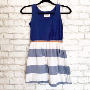 Johnnieb Girls Navy and White Sleeveless Dress